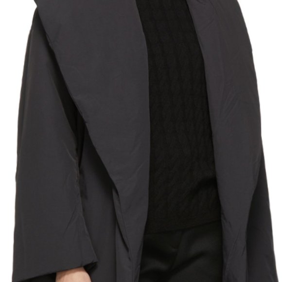 Toteme Belted Down Robe Coat Black (size 32) - Picture 8 of 8